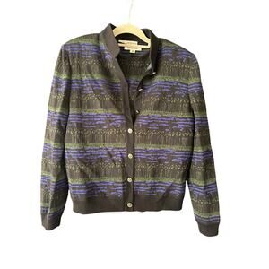 Vintage St. John Collection Marie Gray knit Suit jacket With Shell medium 12